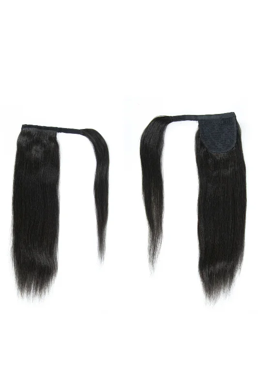 Ponytails for a gym workout with moisture - wicking propertiesJazzmine Cambodian Silky Straight Wrap Around Ponytail