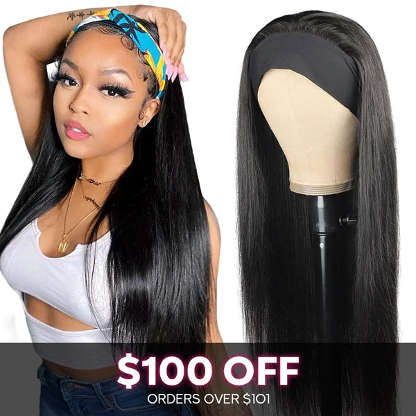 Water wave wig with a pre - plucked hairline for a more natural lookLolly Flash Sale $100 OFF Glueless Headband Wig Human Hair