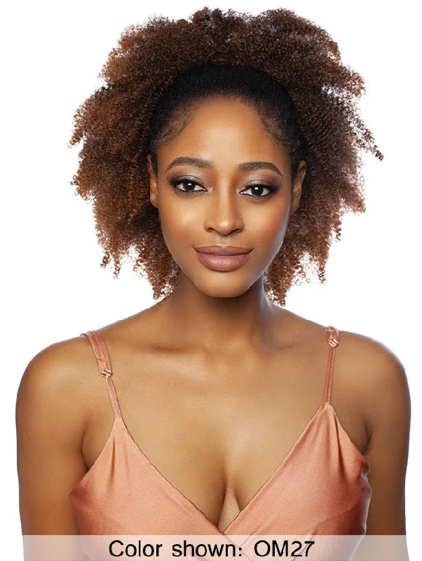 Extension ponytails with a secure elastic base for all - day comfortMane Concept YellowTail Natural Afro Style Wrap & Tie PonyTail - YTFR01 KINKY FRO