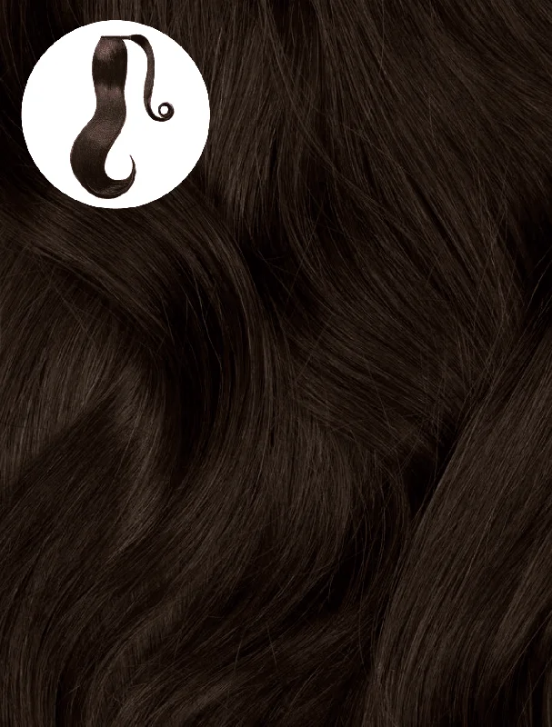 Low - profile ponytails for a sophisticated and understated styleDark Brown (2A) Ponytail