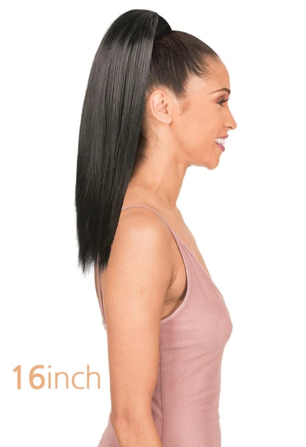 Extension ponytails with a secure elastic base for all - day comfortNew Born Free Ponytail Straight 16" - PST16