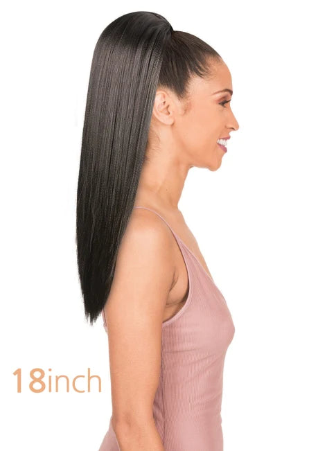 Clip - on ponytails for a quick and convenient hair changeNew Born Free Ponytail Straight 18" - PST18