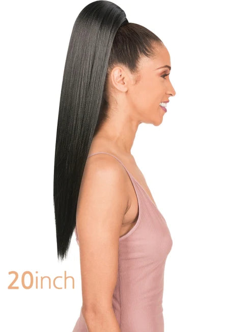 Braided ponytails with intricate patterns for an ethnic - inspired lookNew Born Free Ponytail Straight 20" - PST20