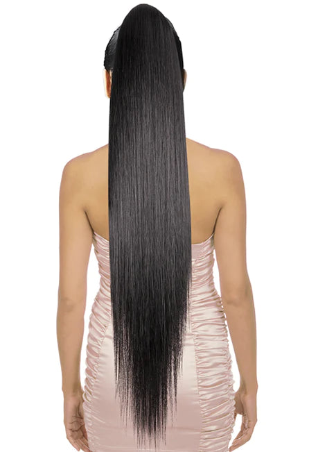 Black - colored ponytails for a classic and timeless appearanceNew Born Free PONYTAIL STRAIGHT HUMAN HAIR 36" (1/40) - PSTH36