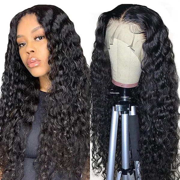 Virgin - human - hair water wave wig for the highest qualityWet and Wavy Wigs 13x4 HD Water Wave Lace Front Wig Pre Plucked Human Hair Wigs