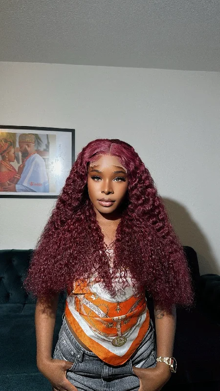 Ombre curly wig with a seamless color blend99j Pissy Curl