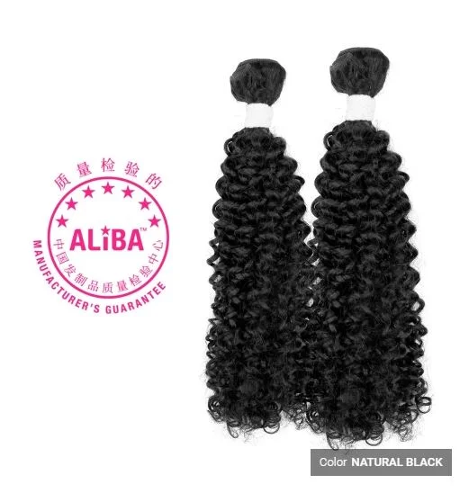 Human - hair clip - in hair extensions for a natural and luxurious lookALIBA - NATURAL BK Bundle