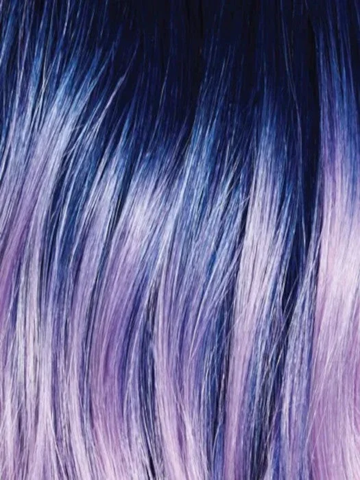 Arctic Melt | Color melt featuring Cobalt Blue & Lavender & Silver. A dark rooted base graduating lighter towards the ends.