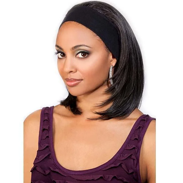 Half wig with a pre - plucked hairline for a more natural lookBobbi Boss Hair Band Premium Synthetic Wig - M905S BADU S