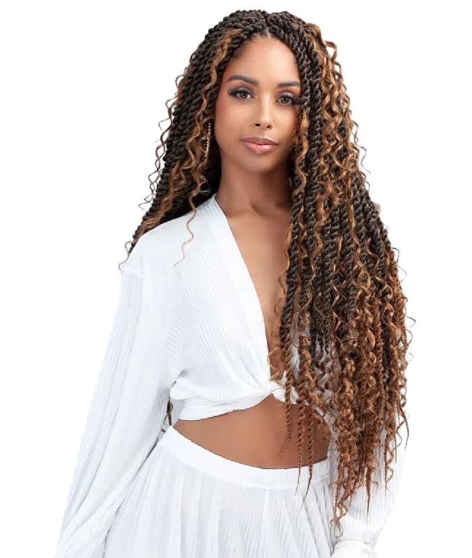 Bohemian - Style Braid & Plait Hair Extensions with Beads for a Trendy LookBobbi Boss Infusion Human Hair Curl Crochet Braid Deep Curl Boho Twist24"