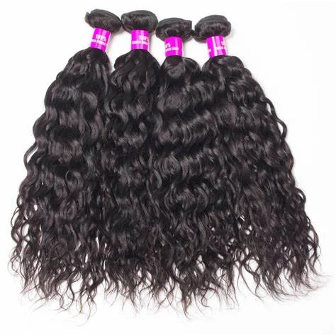 Clip - in hair extensions with a wavy texture for a beachy and relaxed lookBrazilian Curly 20 Inches (Water Wave)