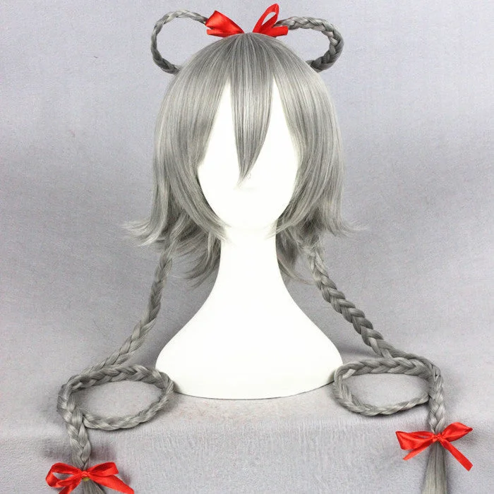 Curly wig in a platinum - blonde color for a bold and trendy lookCosplay Wig - Vocaloid - Luotianyi