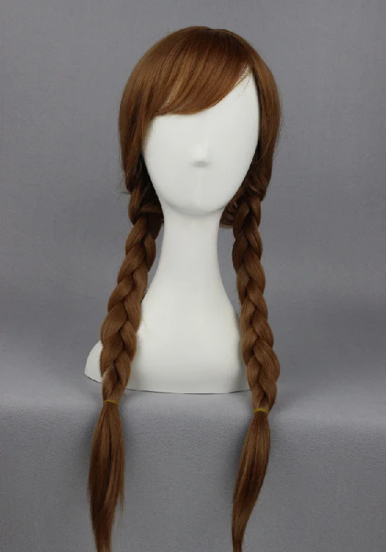 Synthetic curly wig with a tight - curl pattern for a natural lookCosplay Wig - Frozen - Anna (with Braids)