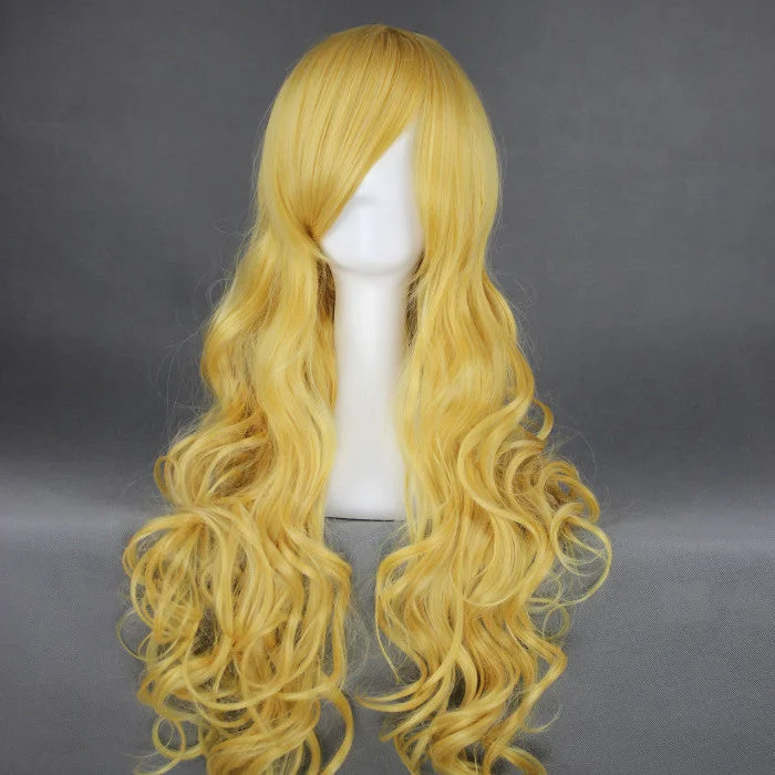 Curly wig with a side - part for a more flattering lookCosplay Wig - RWBY: Yang Xiao Long