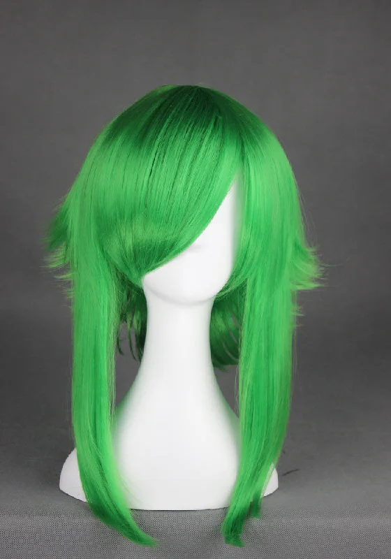 Curly wig with a wavy fringe for a soft and feminine lookCosplay Wig - Vocaloid - Gumi 049A