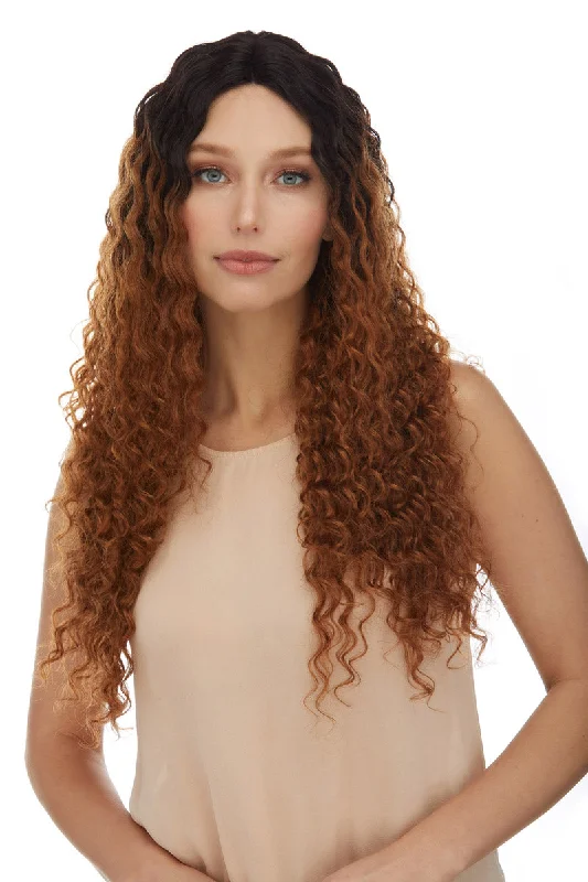 Curly wig with a natural - looking root for a more realistic lookTiana <br>Remy Human Hair Lace Front Wig