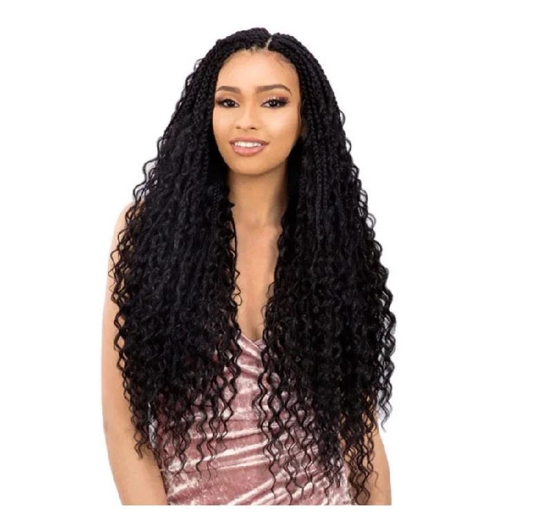 Cornrow Braid & Plait Hair Extensions with a Middle - Part for a Stylish LookFreetress Synthetic Boho Hippie Braid 22"