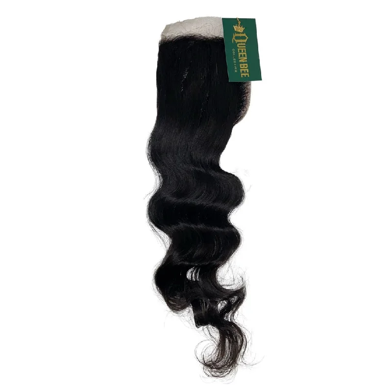 Lace - front wavy wig for a realistic hairline5x5 HD Queen Body Wave Closure