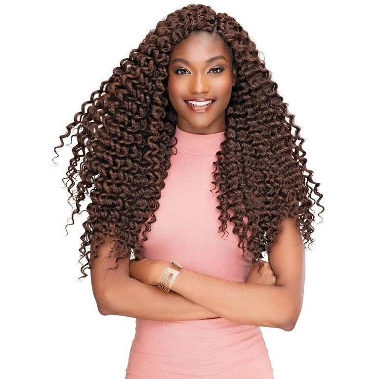 Fishtail Braid & Plait Hair Extensions with a Side - Part for a Flattering StyleJanet Collection Perm & Natural Texture Synthetic Braids – 2X Peruvian Dominican Curl 18"