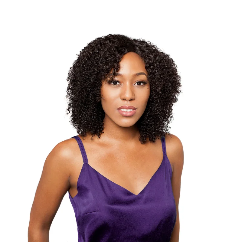 Curly wig with a side - part for a more flattering lookKinky Curly Hair Bundles