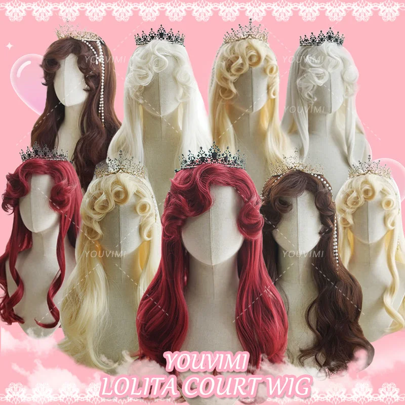 Ombre curly wig with a seamless color blendLolita court wig yv32137