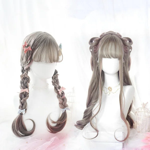 Afro - curly wig with a full and voluminous lookLolita gradient long roll wig yv42534