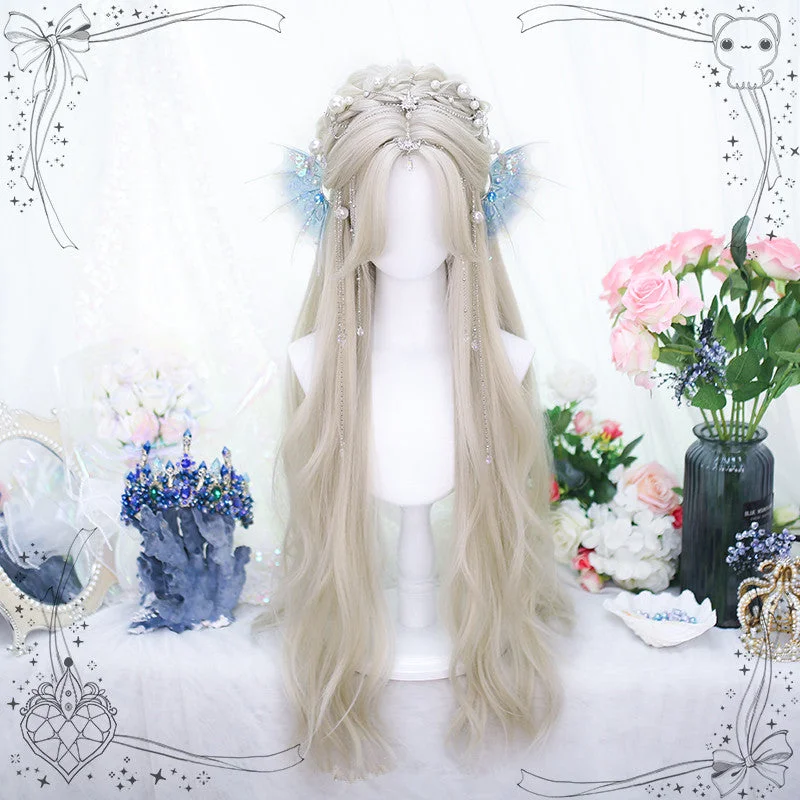 Adjustable - cap curly wig for a comfortable fitlolita princess long curly wig yv31988