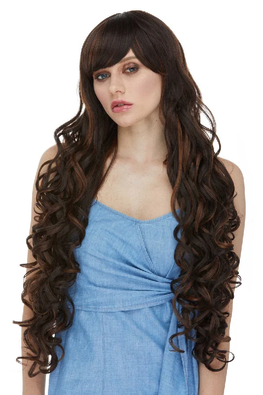 Curly wig with a silk - base cap for a comfortable and smooth feelSaint <br>Synthetic Wig