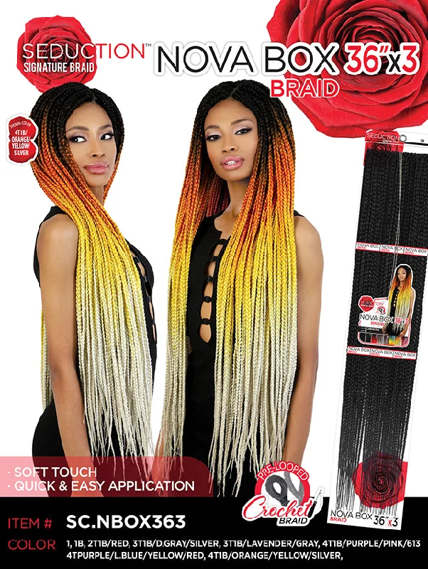 Braid & Plait Hair Extensions with a Straight End for a Sleek AppearanceSeduction 3X NOVA BOX Crochet Braid 36 SC.NBOX363