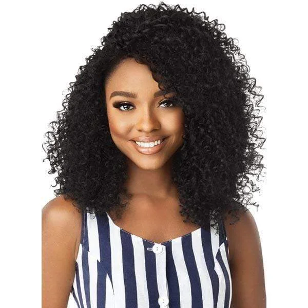 Half wig with a side - part for a more flattering lookOutre Big Beautiful Hair Synthetic Half Wig 3C - MOONLIGHT MAVEN