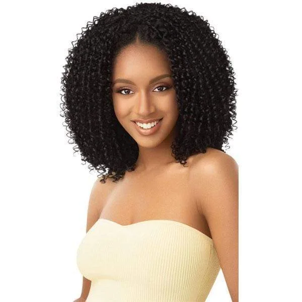 Half wig with a wavy texture for a beachy lookOutre Converti Cap Synthetic Hair Wig - AFTER MIDNIGHT