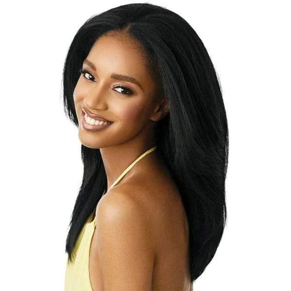 Half wig with a curly texture for a bold and stylish choiceOutre Converti Cap Synthetic Hair Wig - HAWAIIAN HOTTIE