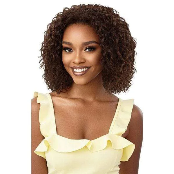 Half wig with a pre - plucked hairline for a more natural lookOutre Converti Cap Wet & Wavy Synthetic Hair Wig - WAVY OASIS - Unbeatable