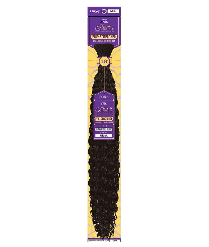 Box Braid & Plait Hair Extensions in a Jet - Black Color for a Classic AppearanceOutre Purple Pack Brazilian Bundle Prestretched -Dominican Curl Bulk