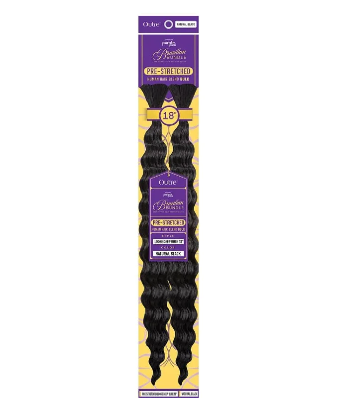 Heat - Resistant Braid & Plait Hair Extensions for Easy StylingOutre Purple Pack Brazilian Bundle Prestretched -Loose Deep Bulk