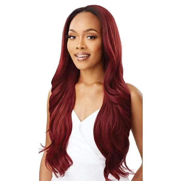 Half wig with a honey - blonde color for a warm and sunny appearanceOutre Synthetic Quick Weave Half Wig - JORDANA