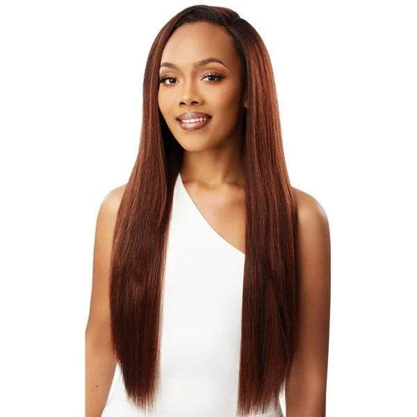 Half wig with a pre - plucked hairline for a more natural lookOutre Synthetic Quick Weave Half Wig - SERENITY