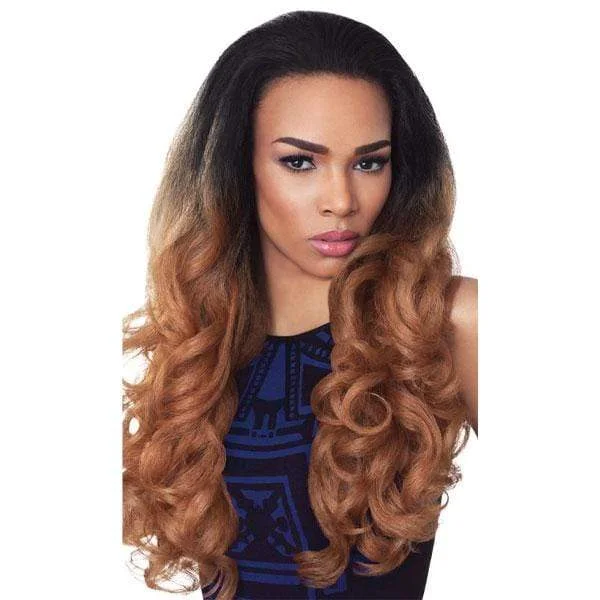 Half wig with a straight texture for a sleek and minimalist lookOutre Synthetic Quick Weave Half Wig - STUNNA