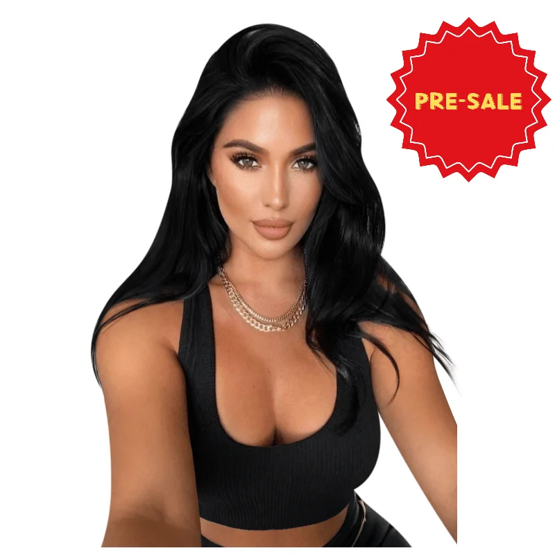 Clip - in hair extensions with a wavy texture for a beachy and relaxed look[PRE-SALE]New Seamless Clip In Hair Extensions For Thin Hair Extensions Real Hair Virgin #1