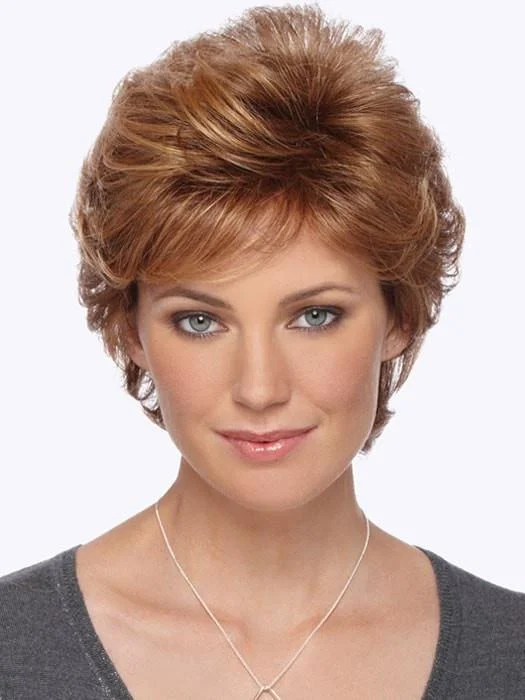 Synthetic wavy wig with a heat - friendly formulaRebecca | Synthetic Wig (Basic Cap)