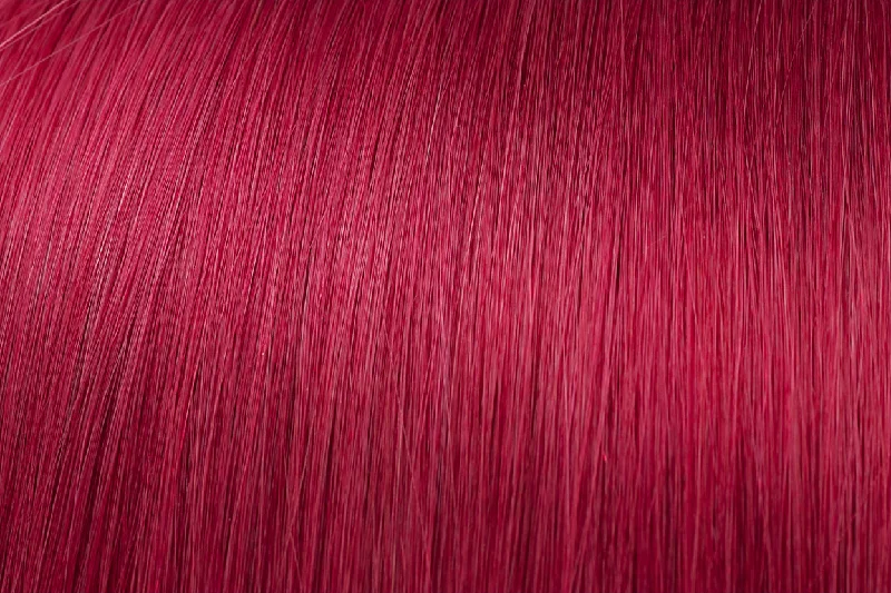 Clip - in hair extensions with a straight texture for a sleek and seamless blendSeamless Clip-In Extensions: Burgundy