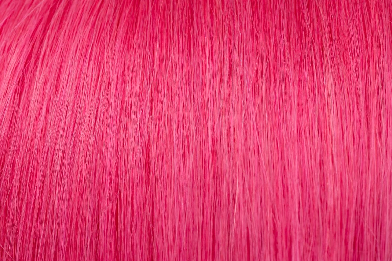 Clip - in hair extensions with a pre - bleSeamless Clip-In Extensions: Fuscia