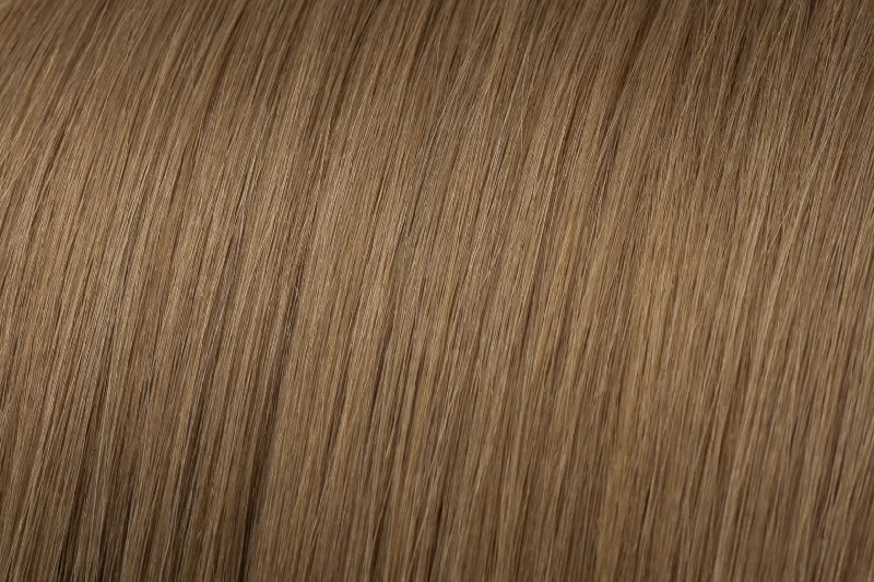 Clip - in hair extensions with a side - part for a more flattering lookSeamless Clip-In Extensions: Light Ash Blonde #18