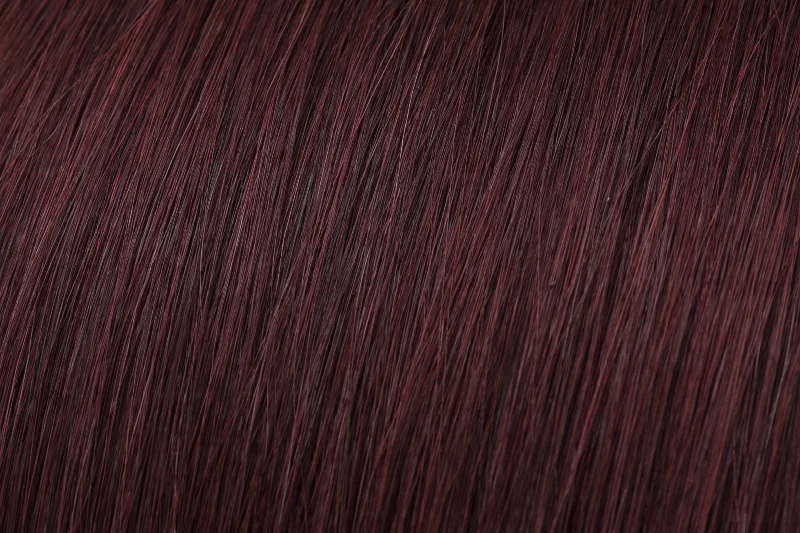 Human - hair clip - in hair extensions for a natural and luxurious lookSeamless Clip-In Extensions: Plum #99J