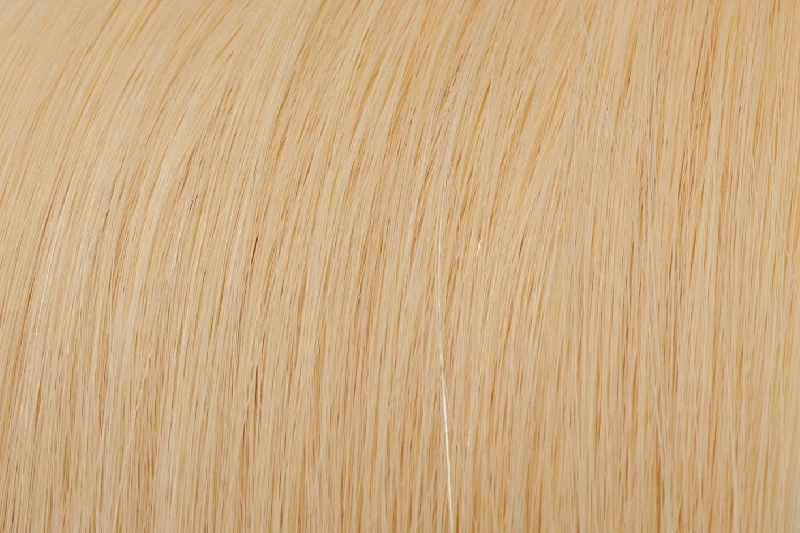 Clip - in hair extensions with a pre - bleSeamless Clip-In Extensions: Warm Lightest Blonde #613