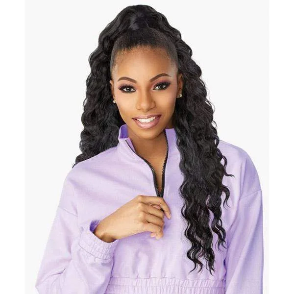 Half wig with a silk - base cap for a comfortable and smooth feelSensationnel Instant Up & Down Pony Wrap Half Wig - UD 9