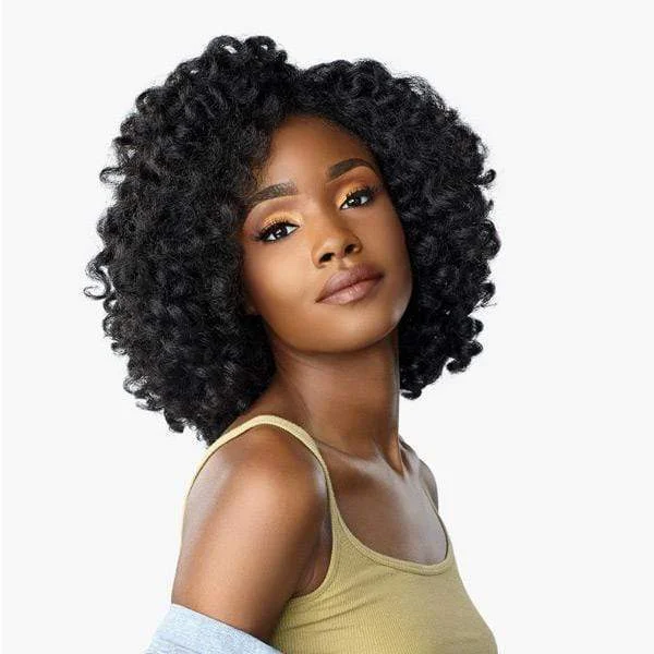 Half wig with a heat - resistant formula for easy styling at homeSensationnel Instant Weave Curls Kinks & CO Synthetic Half Wig - ROLE MODEL - Clearance