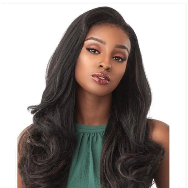 Half wig with a side - swept bang for a sophisticated lookSensationnel Instant Weave Synthetic Half Wig - IZZIE