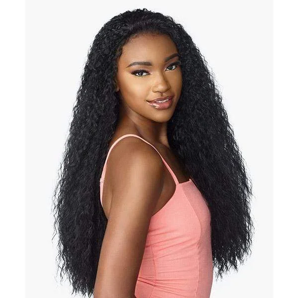 Half wig with a platinum - blonde color for a bold and trendy lookSensationnel Instant Weave Synthetic Half Wig - TASIA