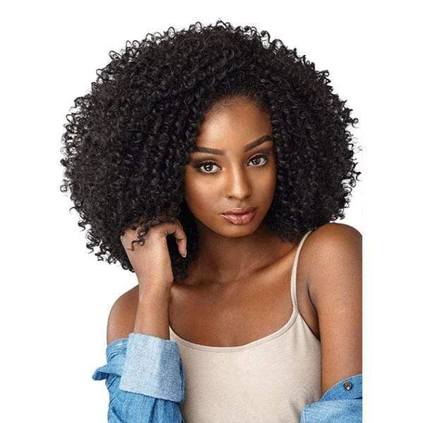 Half wig with a silk - base cap for a comfortable and smooth feelSensationnel Instant Weave Curls Kinks & CO Synthetic Half Wig - COILY 3C-4A RULE BREAKER - Clearance